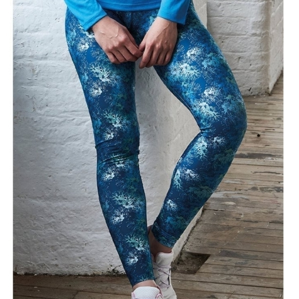 Just Strong Blue Coral Athletic Leggings